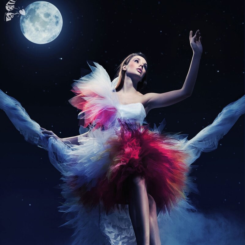 Woman in Colorful Tutu