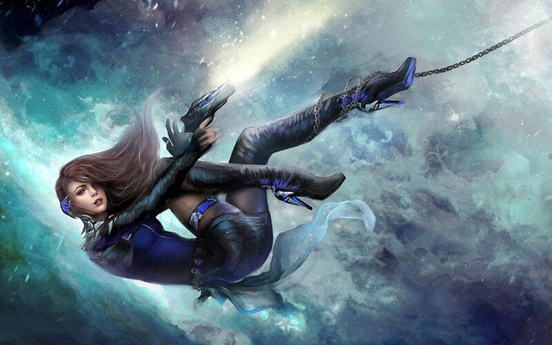 Woman in Combat Gear — Blue
