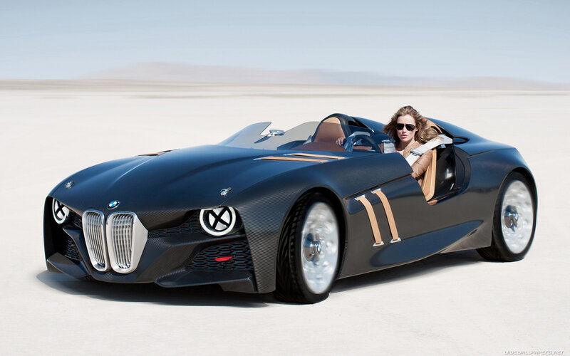 Woman in Concept Car — Black