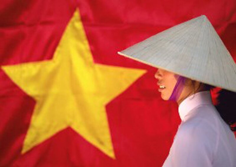 Woman in Conical Hat — Red