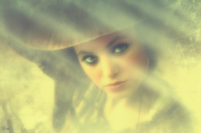 Woman in Conical Hat — Yellow, Ethereal