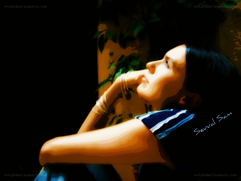 woman in contemplative pose