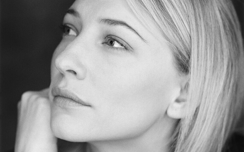 woman in contemplative pose