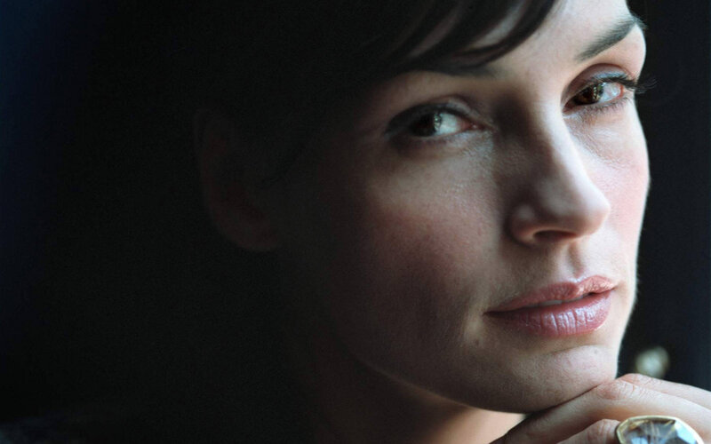 woman in contemplative pose