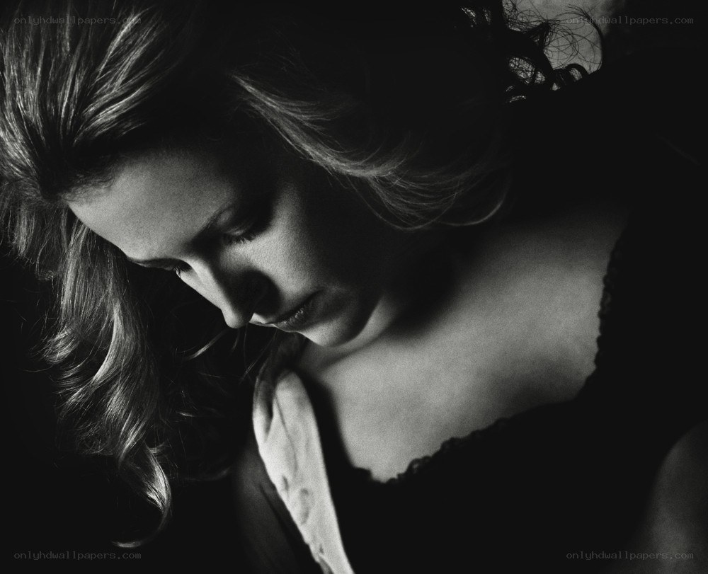 woman in contemplative pose