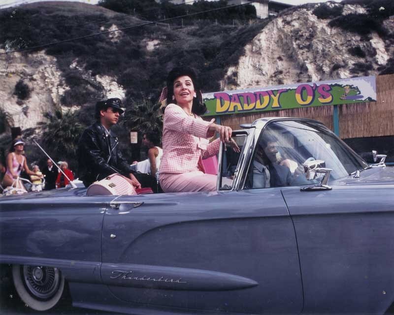 Woman in Convertible Car — Blue