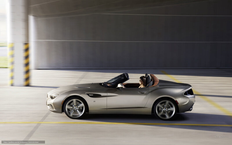 Woman in Convertible Car — Silver