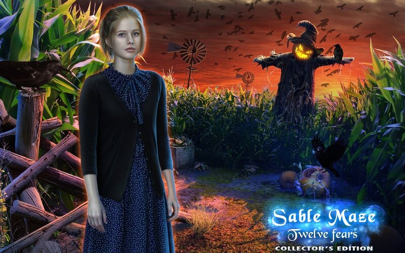 Woman in Cornfield — Blue, Dramatic