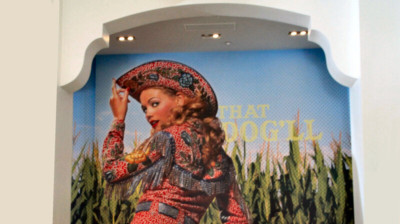 Woman in Cornfield — Blue