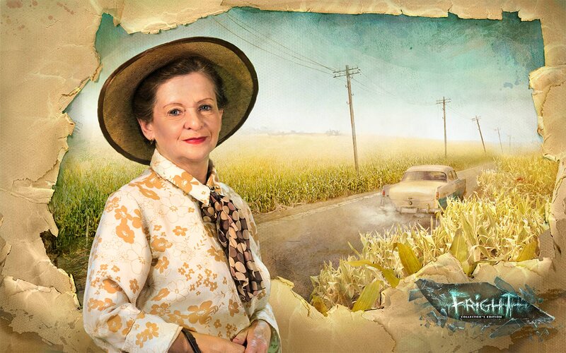 Woman in Cornfield — Yellow