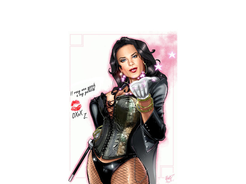 Woman in Corset and Fishnets — Black