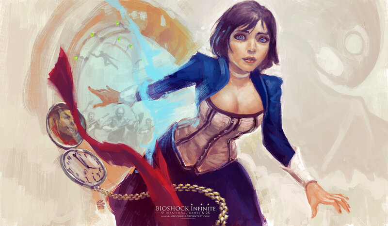 Woman in Corset and Jacket — Blue