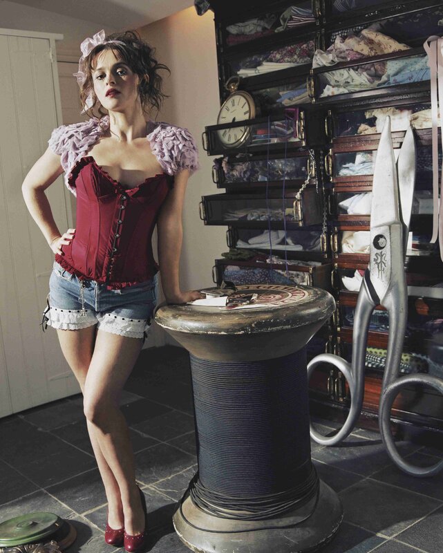 woman in corset and shorts