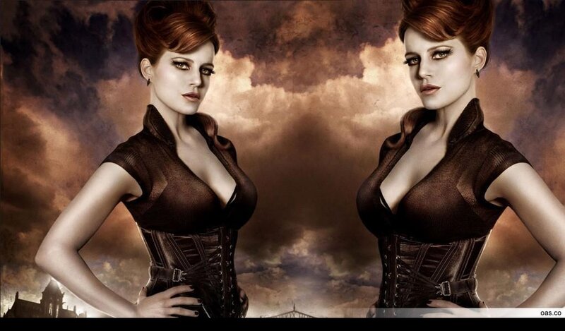 Woman in Corset — Brown