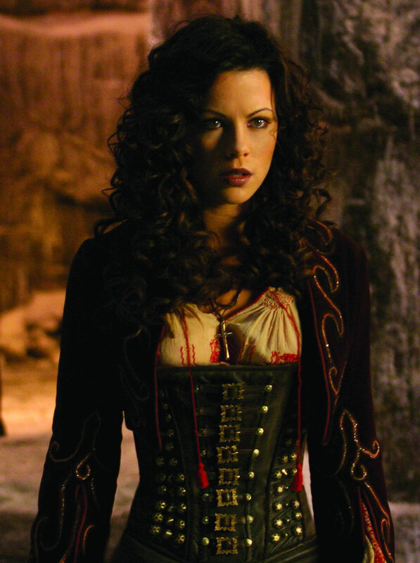 Woman in corset costume