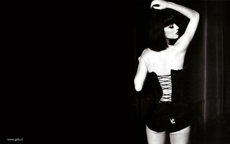 woman in corset from behind