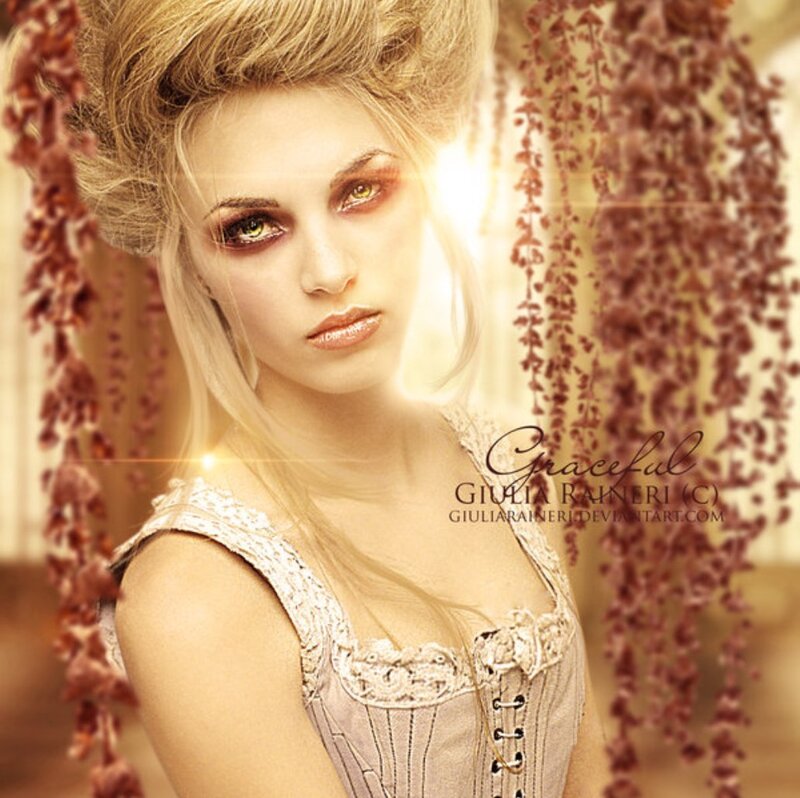 Woman in Corset — Gold