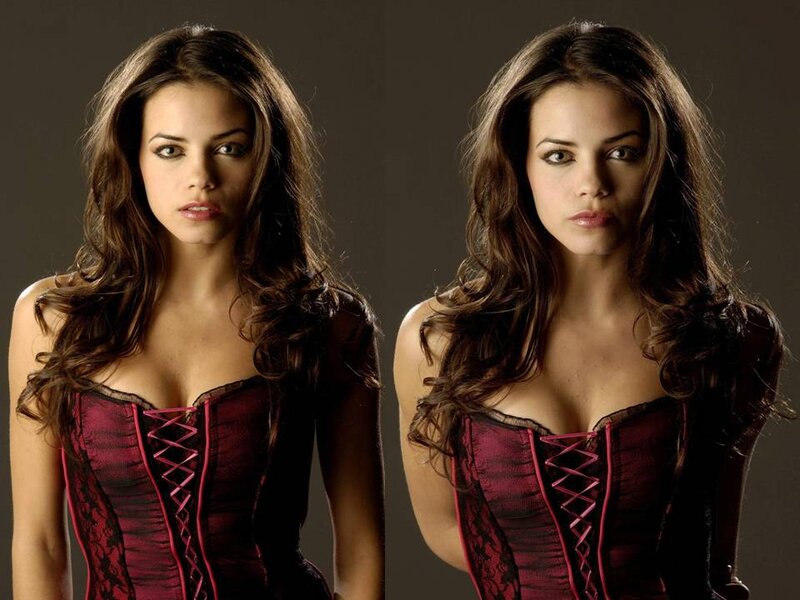 Woman in Corset — Maroon