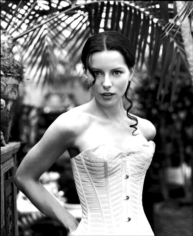 Woman in corset portrait