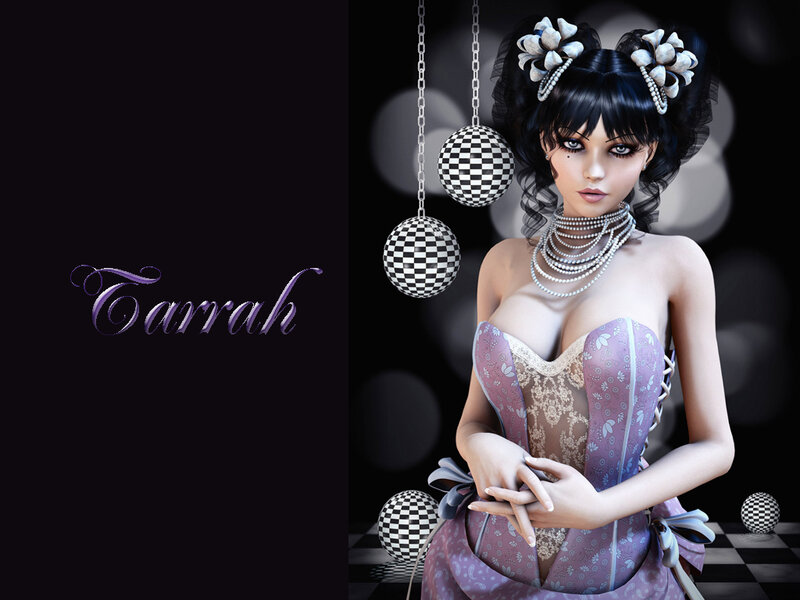 Woman in Corset — Purple