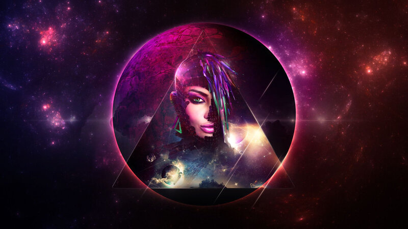 Woman in Cosmic Circle