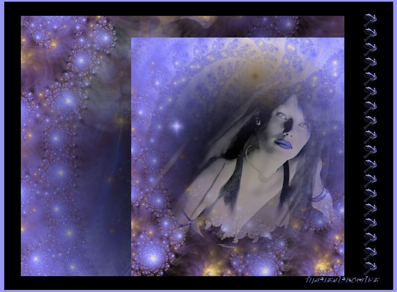 woman in cosmic fractal