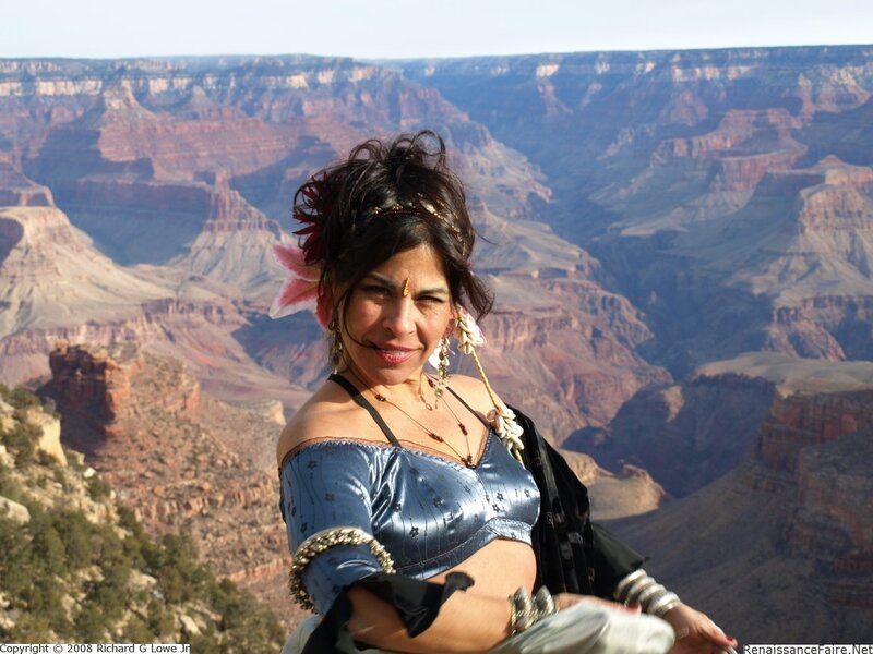 Woman in Costume at Canyon