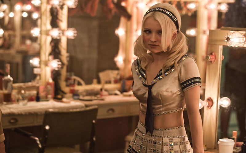 woman in costume backstage