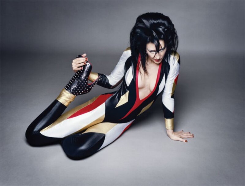 Woman in Costume — Black, Dramatic, Photograph, Boot