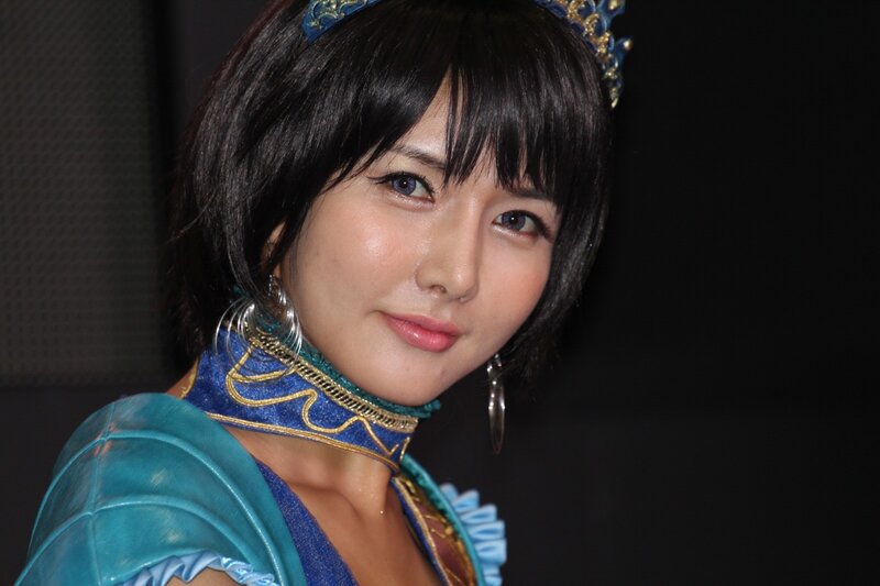 Woman in Costume — Blue, Dramatic, Photograph, Headpiece, Earrings