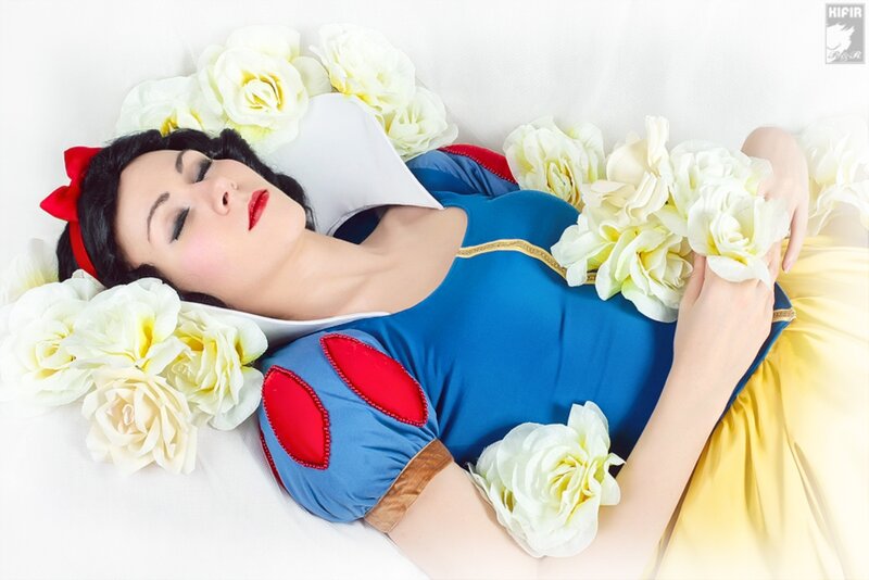Woman in Costume — Blue, Serene, Photograph