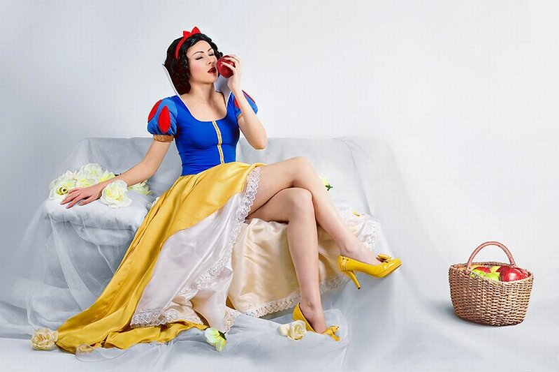Woman in Costume — Blue, Serene