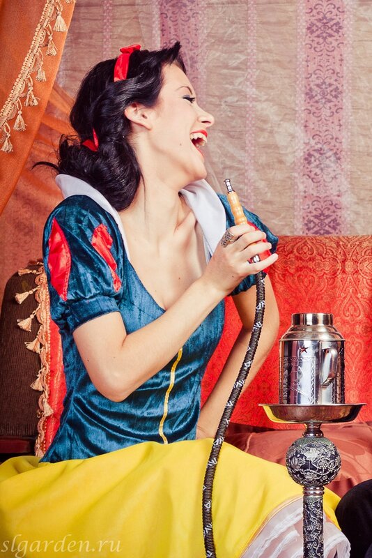 Woman in Costume Laughing