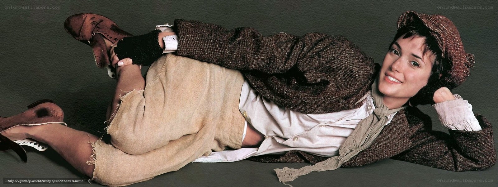 woman in costume lying down