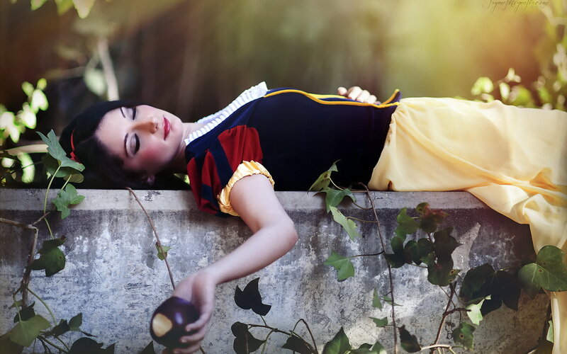 Woman in Costume Lying — Yellow