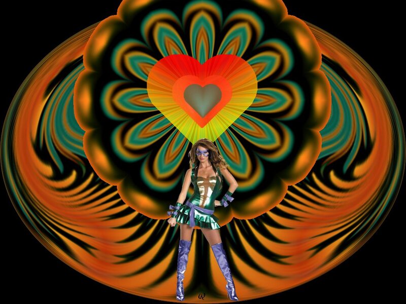 Woman in Costume — Orange, Vibrant