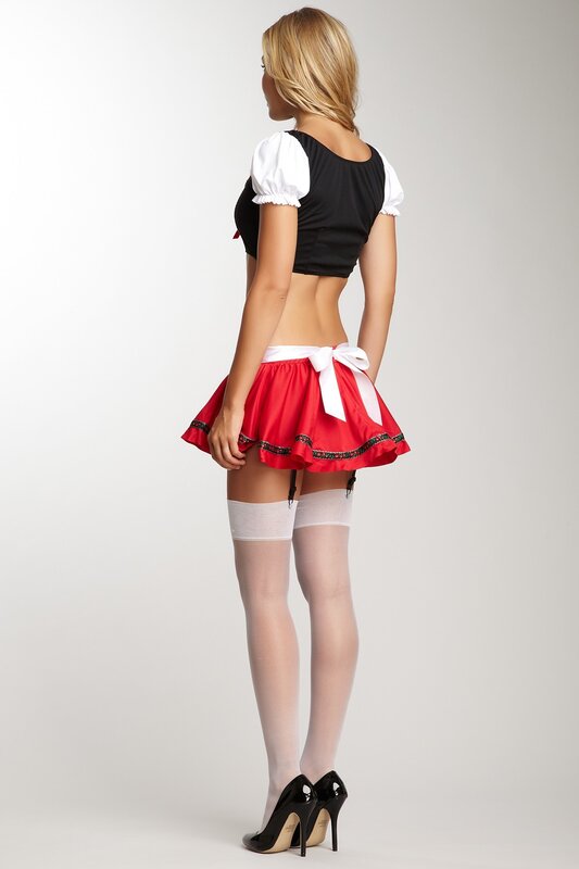 Woman in Costume — Red, Neutral, Photograph, High Heels