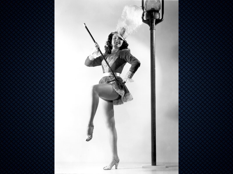 Woman in Costume with Baton — Black