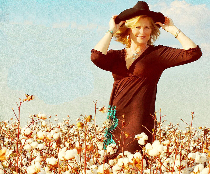 Woman in Cotton Field — Brown