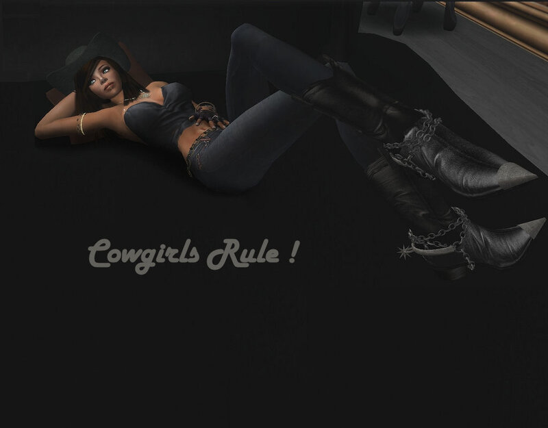 Woman in Cowboy Boots — Black