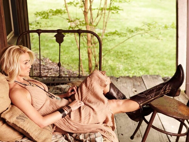 Woman in Cowboy Boots — Brown, Relaxed, Afternoon