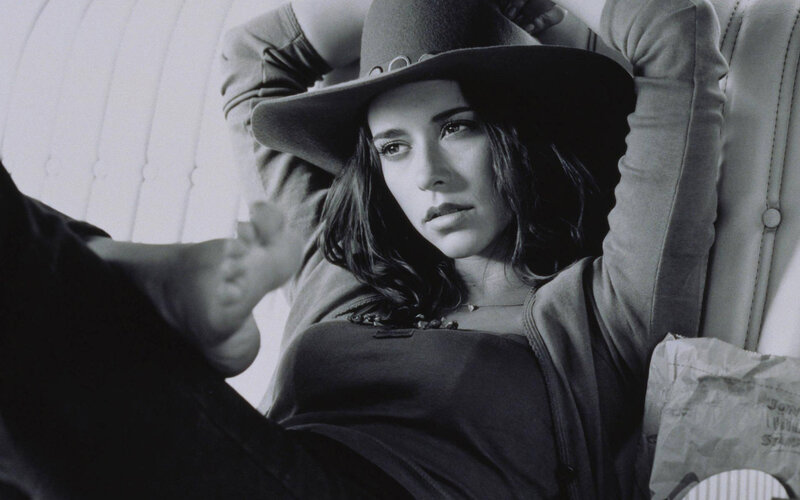 Woman in Cowboy Hat — Black, Contemplative