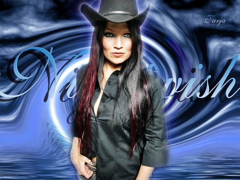 Woman in Cowboy Hat — Blue, Dramatic