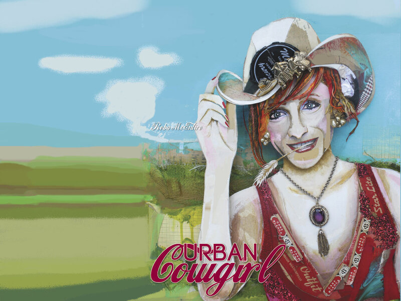 Woman in Cowboy Hat — Blue, Playful