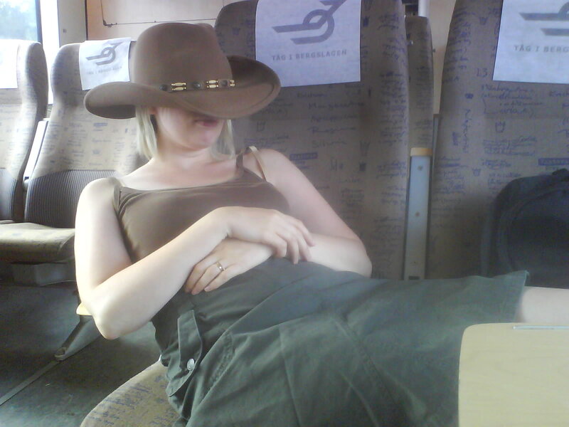 Woman in Cowboy Hat — Brown, Calm, Photograph