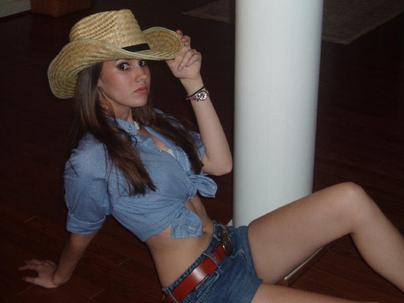 Woman in Cowboy Hat — Brown, Casual