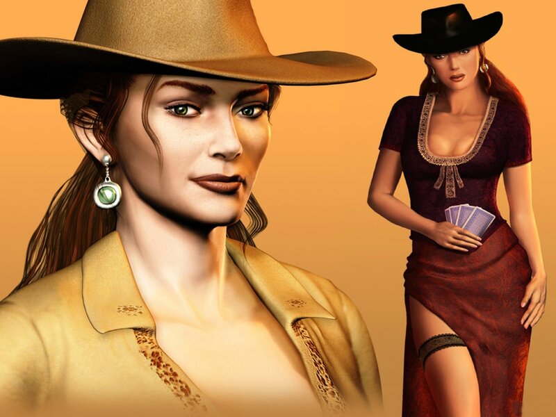 Woman in Cowboy Hat — Brown, Confident, Digital Art, Cowboy Hat