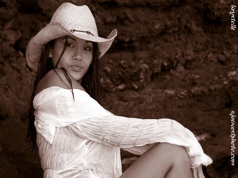 Woman in Cowboy Hat — Brown, Serene