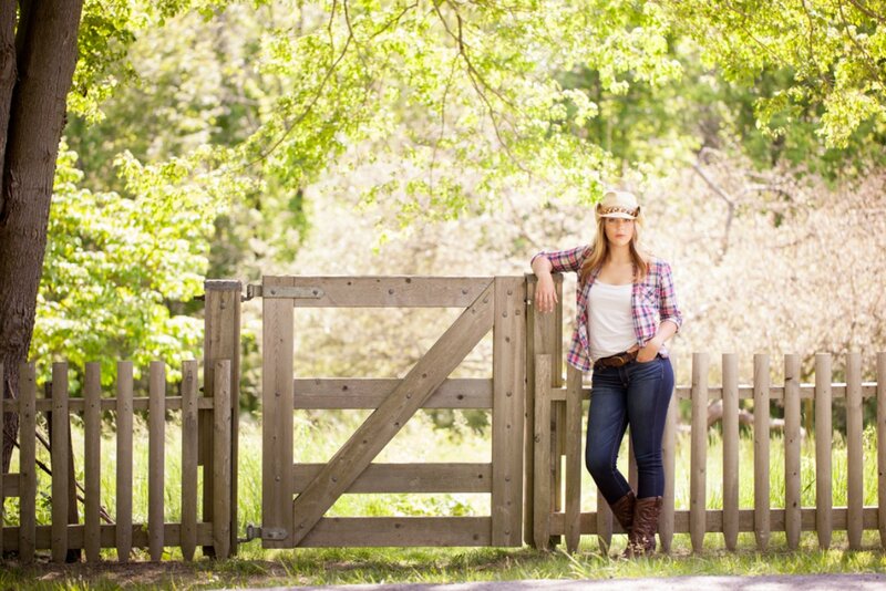 Woman in Cowboy Hat — Green, Serene, Spring