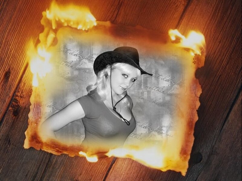 woman in cowboy hat photo